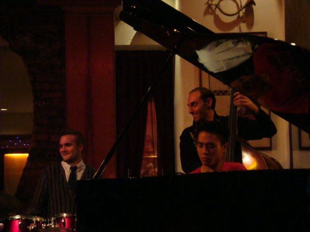 Photo of performance with Joe Saylor at Cleopatra's Needle, New York City